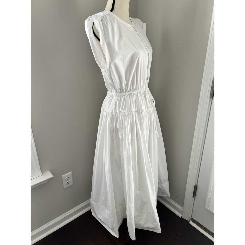 J. Crew White Midi Dress with Drawstring Waist - Picture 9 of 14